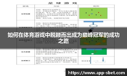 如何在体育游戏中脱颖而出成为巅峰冠军的成功之路